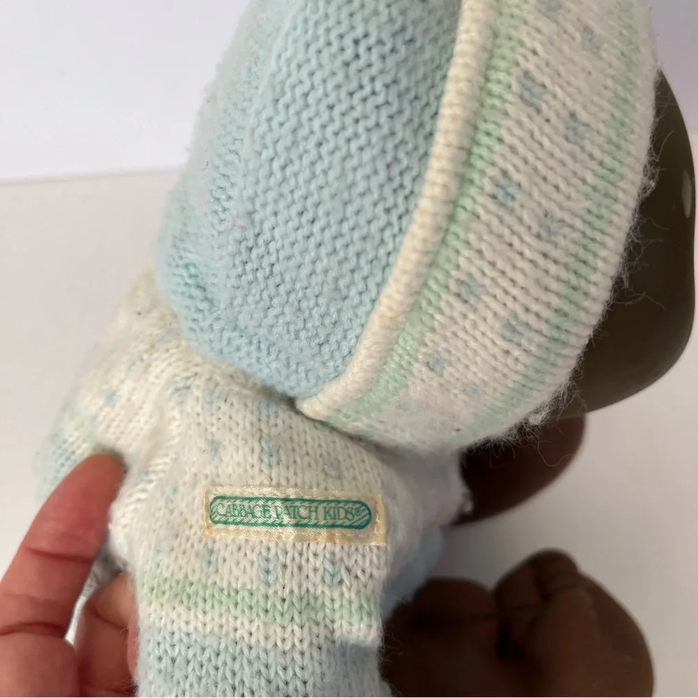 Vintage Cabbage Patch Kids Doll Black/Brown Baby 1982 With Original Clothing - Picture 8 of 10